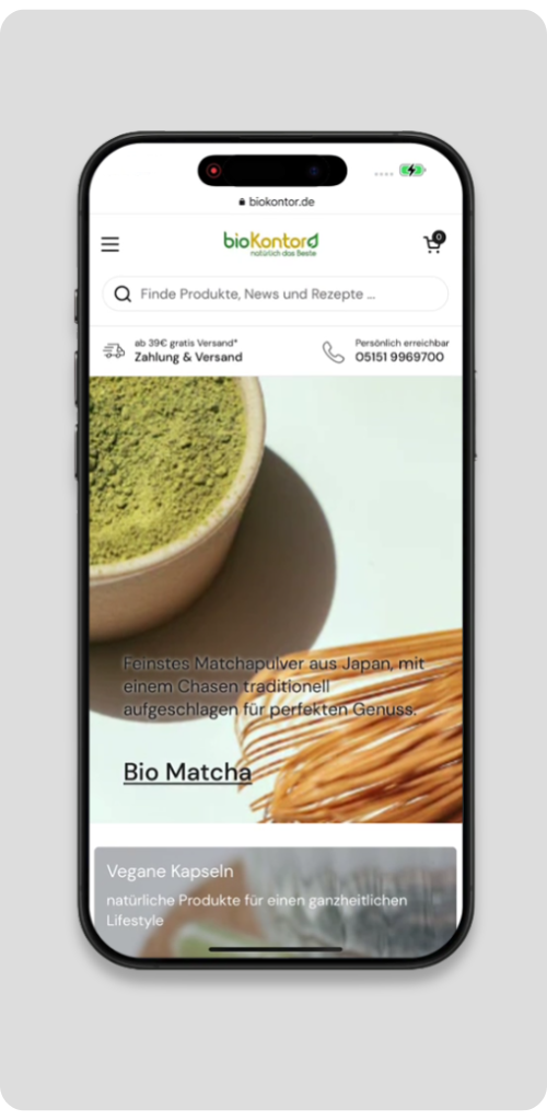 Mobile Vorschau von Bio Kontor Onlineshop